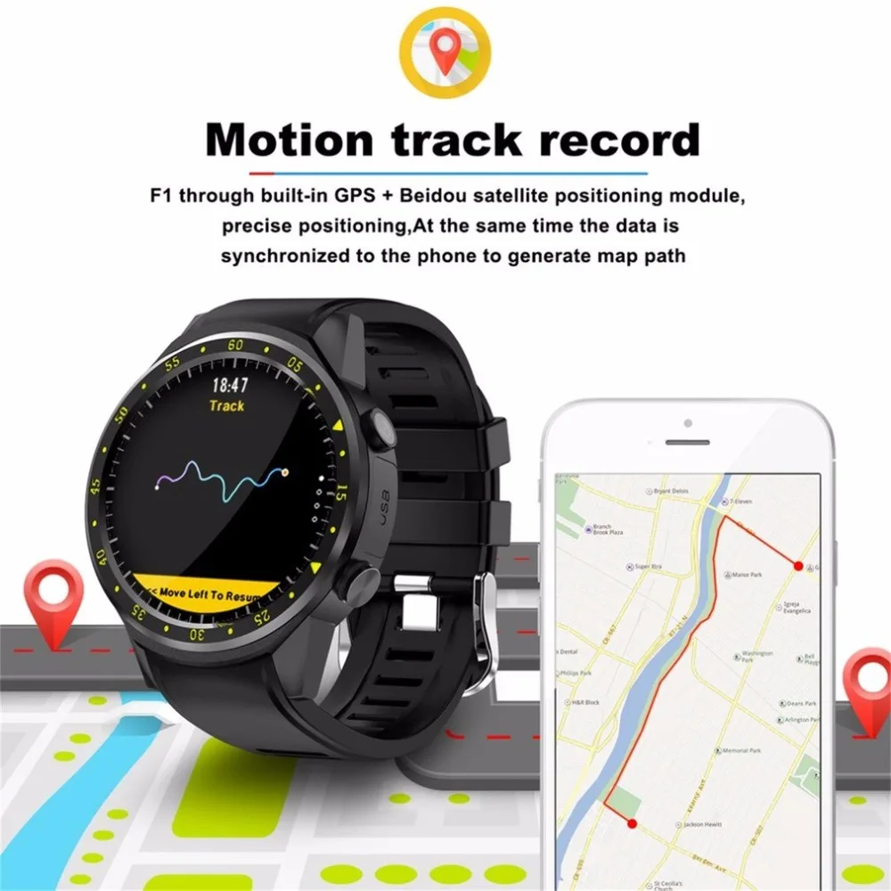 F1 Спортивные Смарт-часы с gps камерой Bluetooth sim-картой браслет для Android IOS для мужчин и женщин открытый подарок монитор сердечного ритма