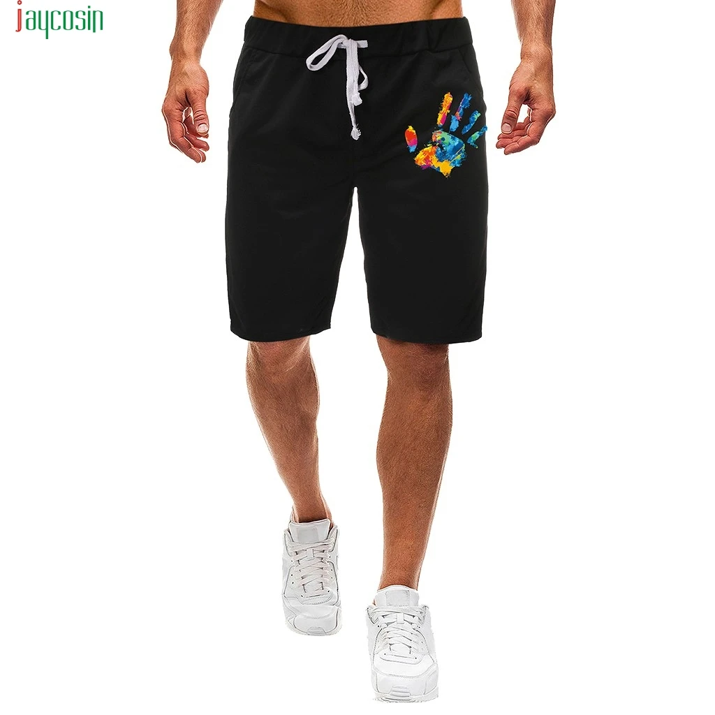 Jaycosin мужские модные спортивные штаны до колена, мужские модные новые стильные штаны для бега с эластичной резинкой на талии, шорты с принтом, Los Pantalones