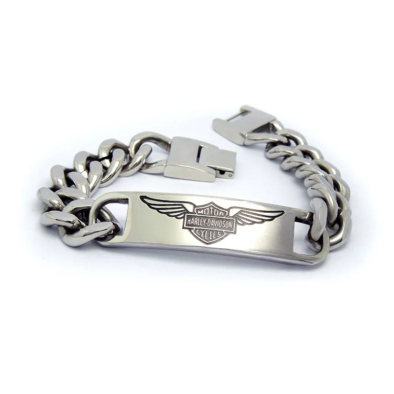 harley davidson stainless steel bracelet