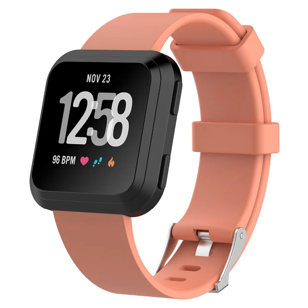 Для Fitbit Versa/Versa Lite, браслет, ремешок, браслет, ремешок для часов, высокое качество, мягкий силикон, безопасный регулируемый ремешок