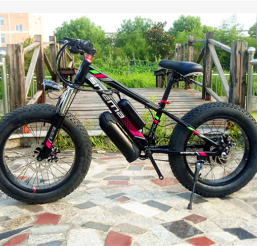 

20-inch electric bicycle bicycle snowfield bicycle fat tire mountain bicycle pedal intelligent battery/double 10.8AH disc brake