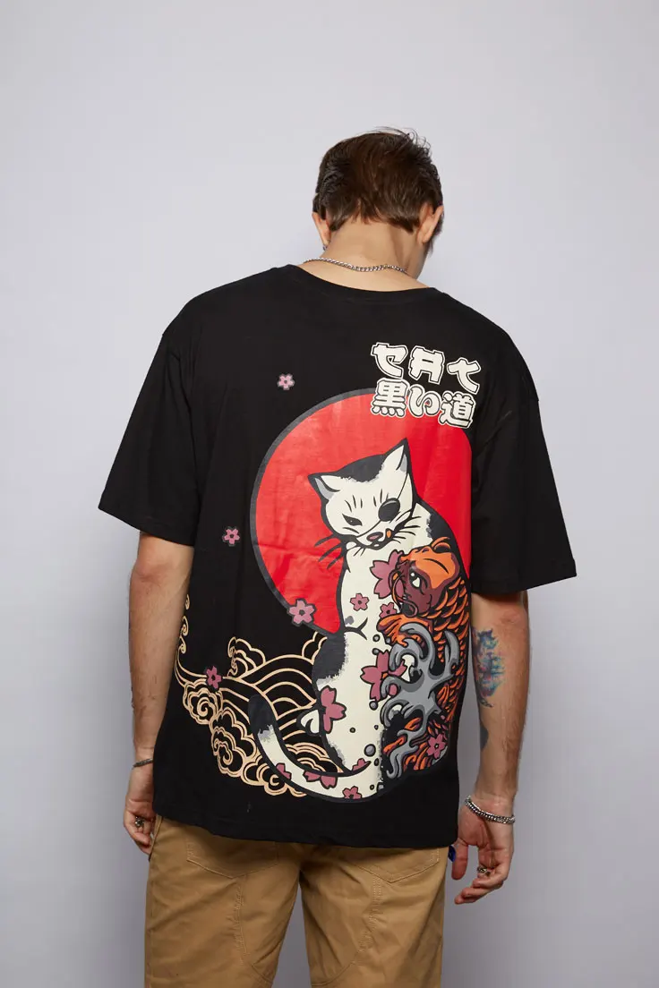 Japanese Ukiyo Cat Tshirts  4