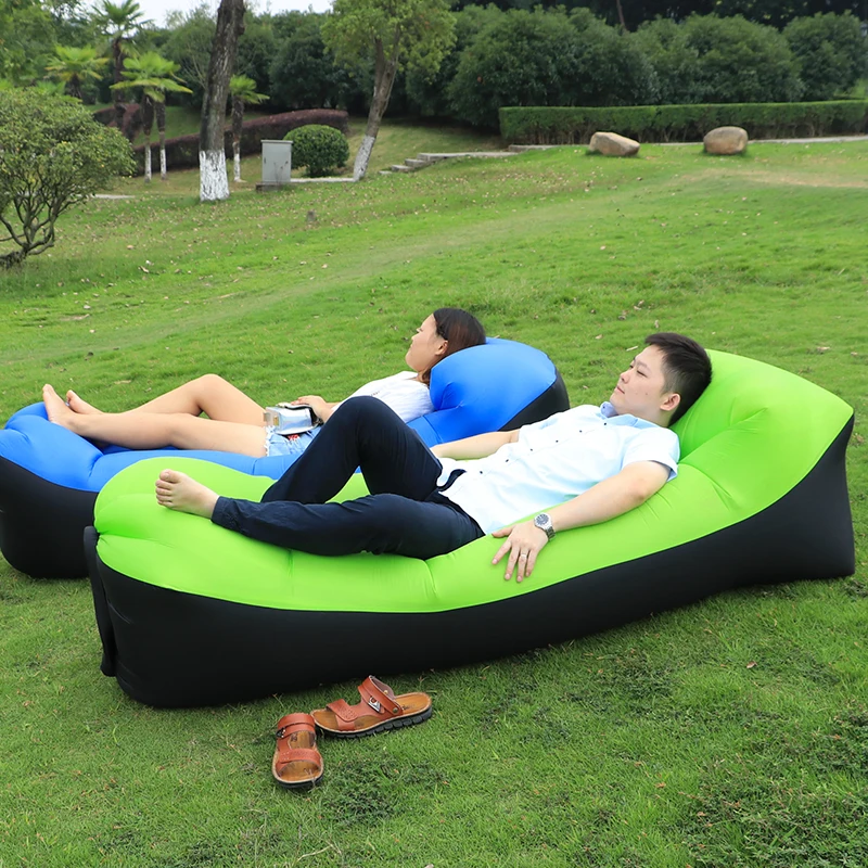 Summer Beach Chair Camping Sleep Air Bed Lounger Laybag Outdoor Fast