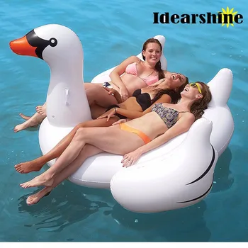 

190*190*130 cm Summer Swimming Pool Party Super Giant Inflatable Color Fly Goose Swim Rings Beach Floating Water Air #62210