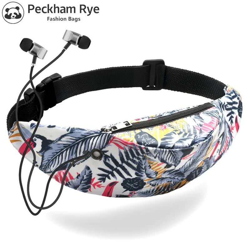 

Waterproof 3D Colorful Print women waist Bags girls fanny packs Hip Belt Bags men Money Travelling Mobile Phone Bag Waist Packs