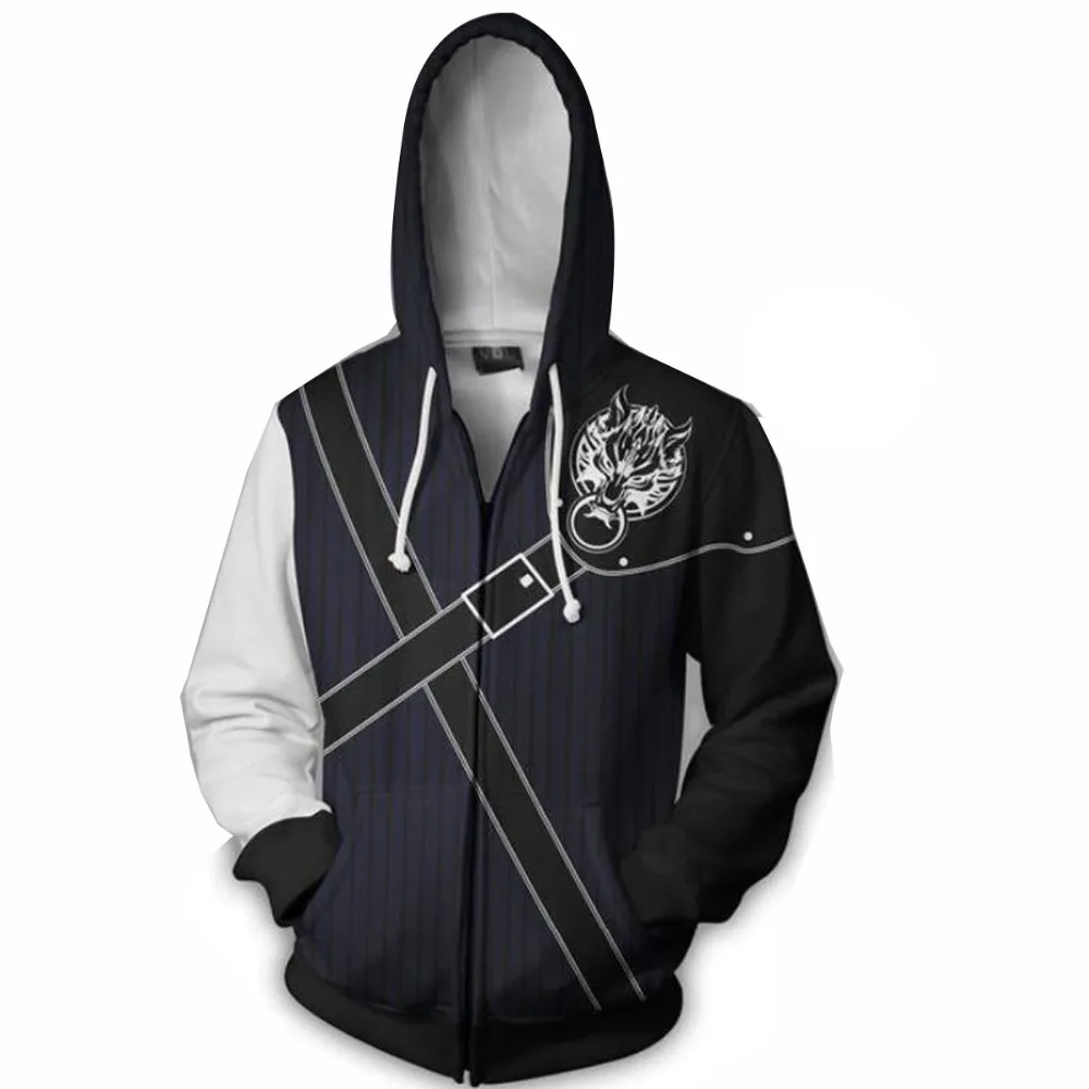 

Final Fantasy Sweatshirt 3D Hoodies Cosplay Man 3D Zipper Hoodies Man Sports Jacket Jersey hoodie coat sports jacket