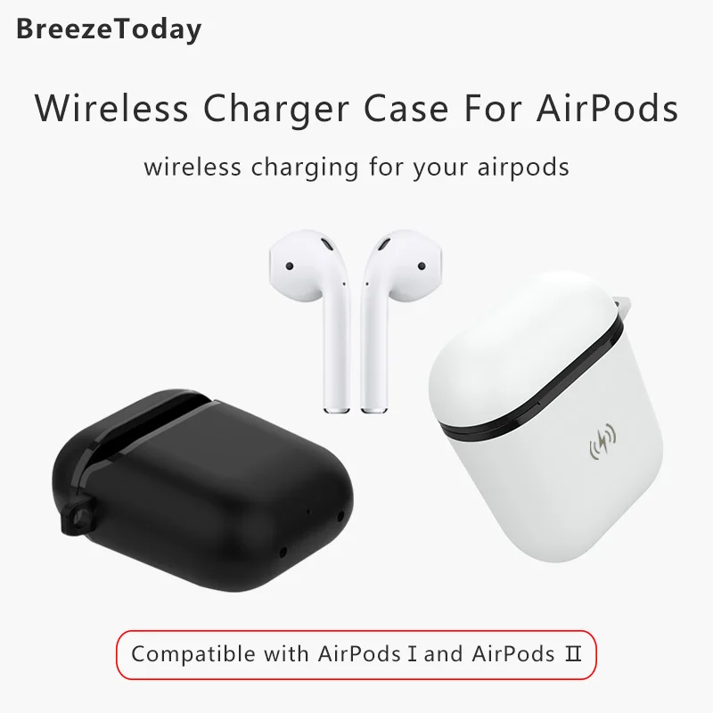 

Airpods Charger Airpods Case Wireless Charger Case For Airpods Wireless Charging Receiver Cover For Airpod Case Cover Accessory