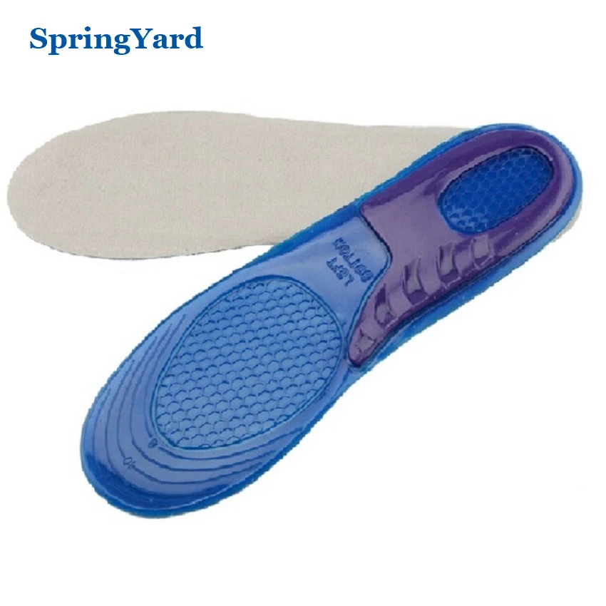 Весенний ярд гель+ замша Plantar Fasciitis спортивные стельки пятки Шпоры подушки обуви колодки амортизация бег противоскользящие для женщин и мужчин