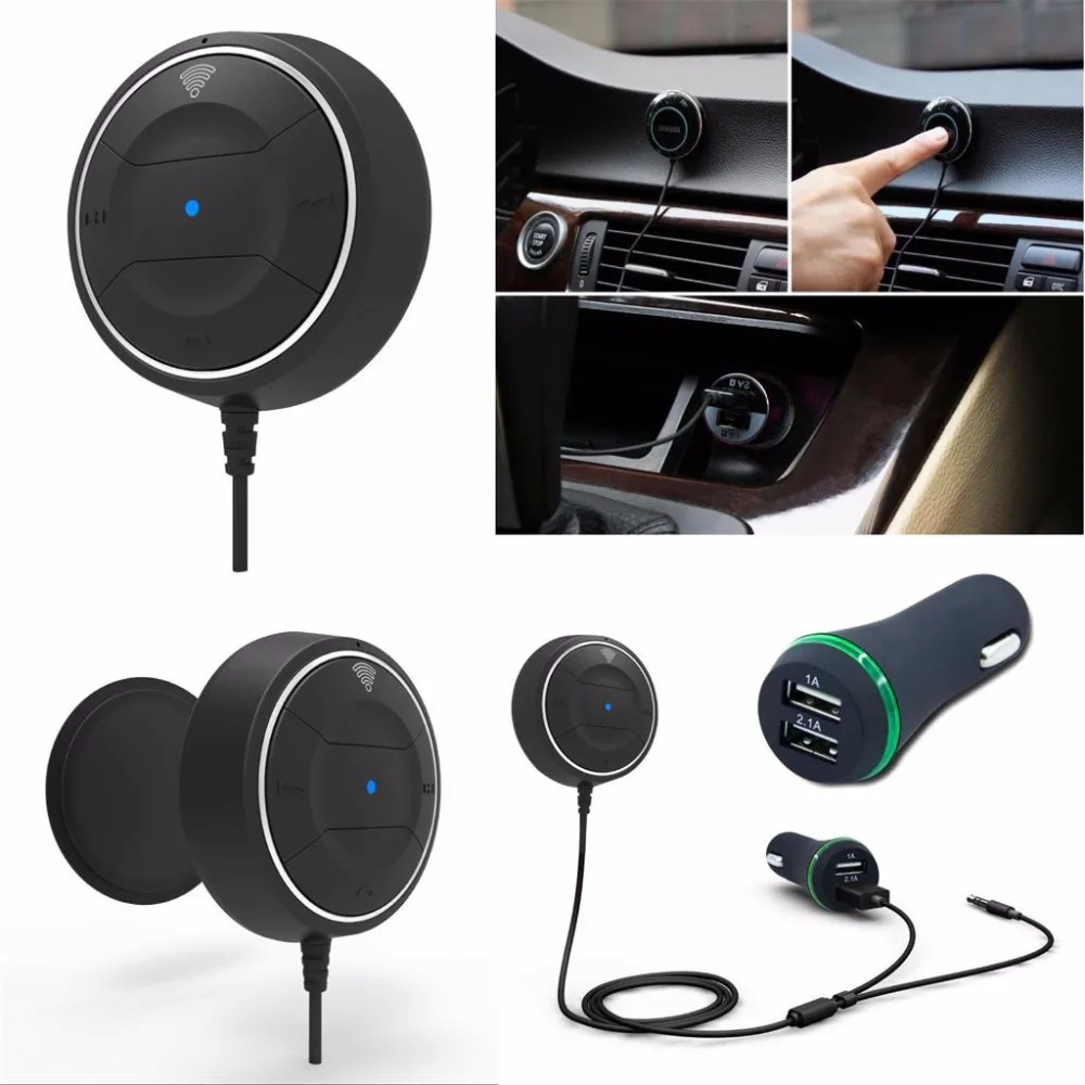 NFC автомобильный комплект 3 5 мм Aux Bluetooth 0 аудио приемник с громкой связью mp3 плеер