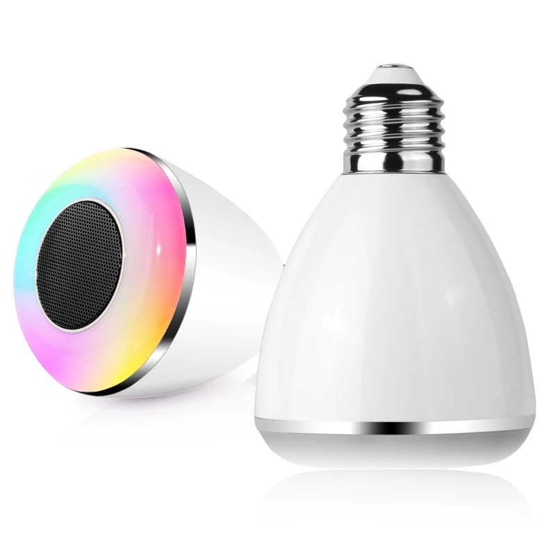 LED 6 Вт красочные умный дом RGB + белый Беспроводная связь Bluetooth 4.0 Музыка лампочки беспроводной пульт дистанционного управления