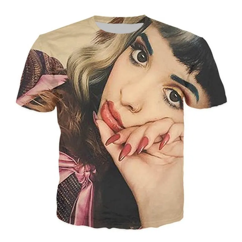 

New Pink Bubbles T Shirt Melanie Martinez Crybaby T-shirt Cry Baby Shirts Sippy Cup Tees Clown-lanie Kawaii tops shirt For Women