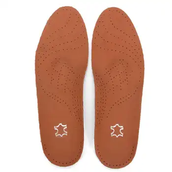

Soft High quality Leather Orthotic Insole for Flat Feet Arch Support Orthopedic Shoes Sole Insoles for Feet Men and Women OX Leg