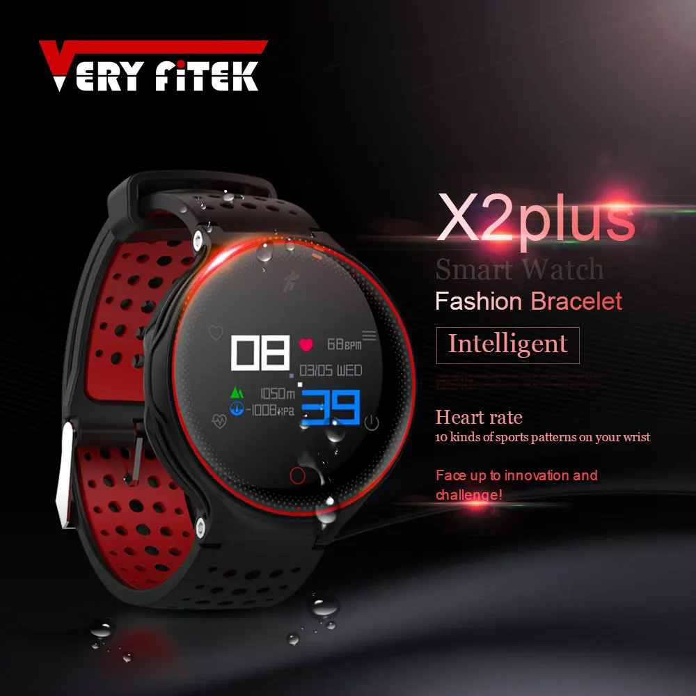 

VERYFiTEK X2 Plus Smart Bracelet Blood Pressure Heart Rate Monitor Pedometer Sport Watch Smart Band Fitness Tracker Wristband