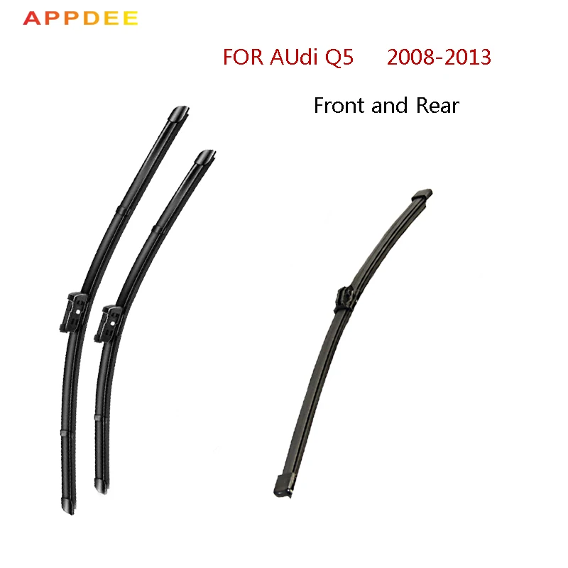 Appdee Wiper Blades For Audi Q5 Fit Push Button Arms 2008