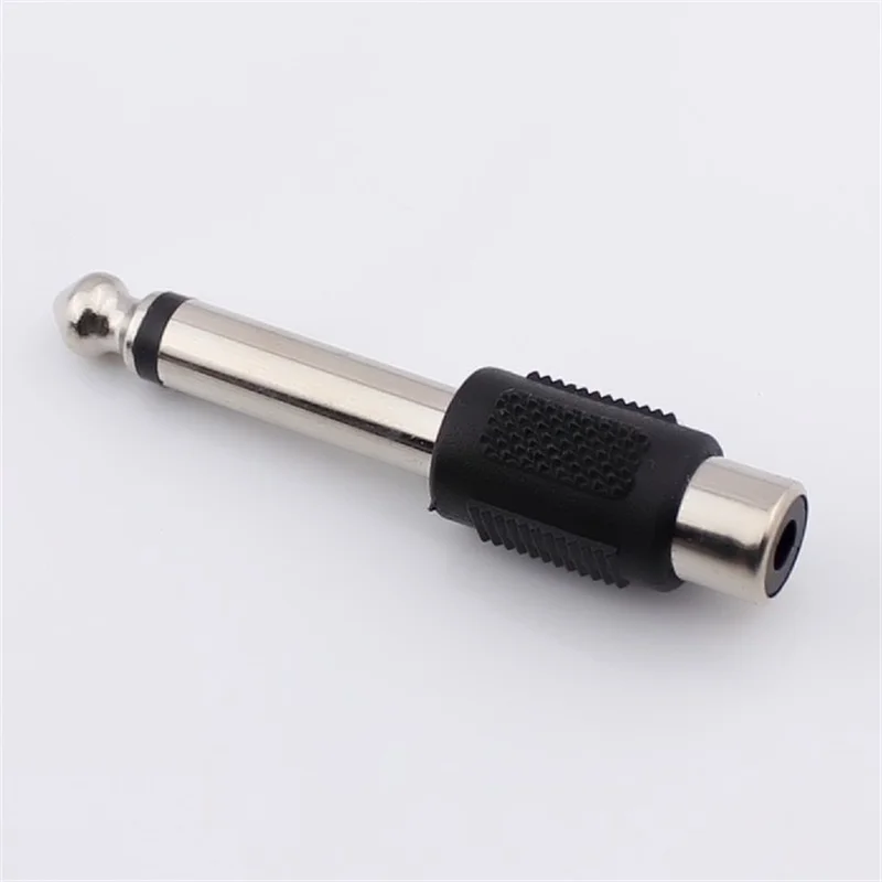 20pcs/6.35mm plug to rca av plug 6.35mm male connecto to rca female