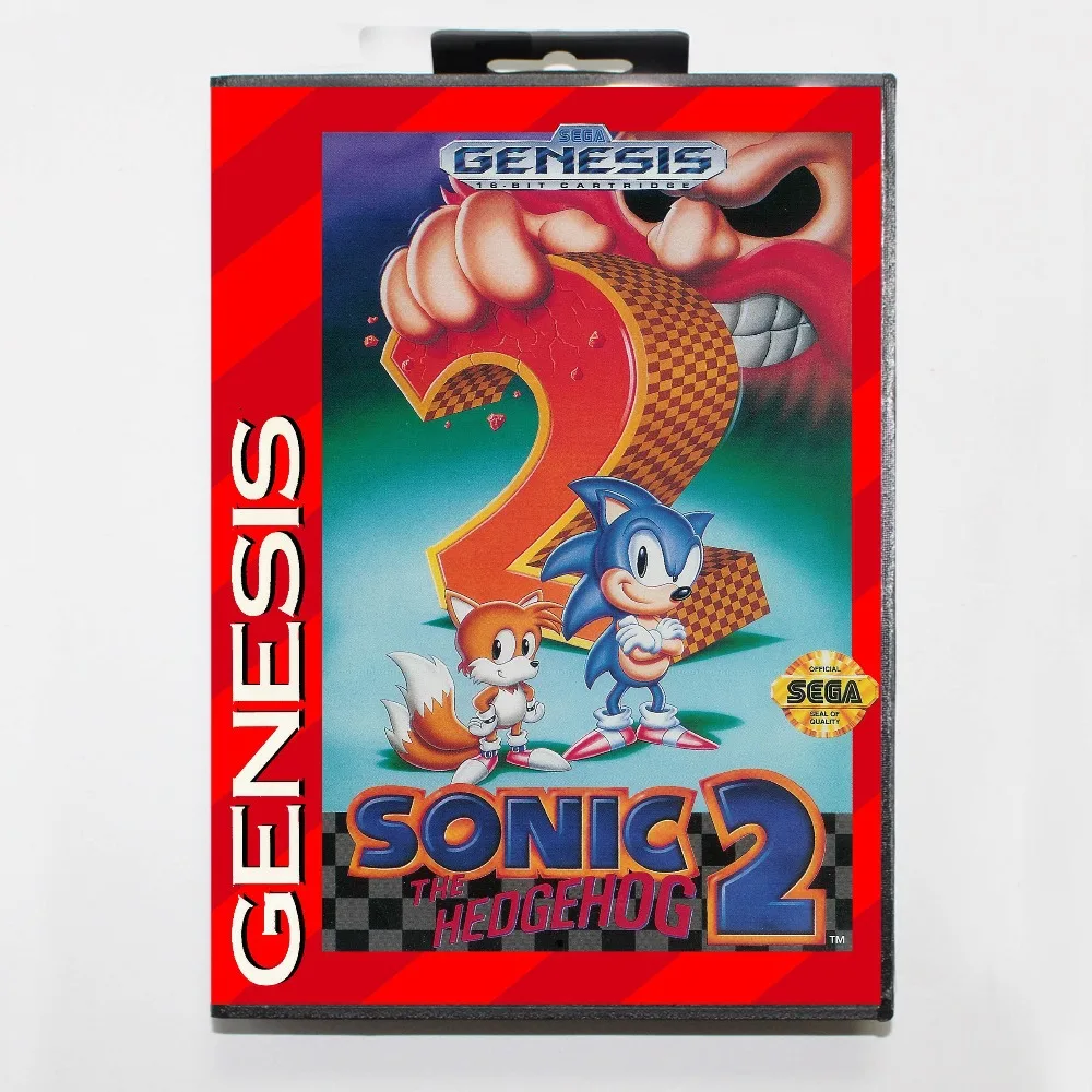 Игровая карта Sonic the Hedgehog 2 16 bit MD в розничной коробке для Sega Mega Drive Genesis|16 bit|md game16 md |