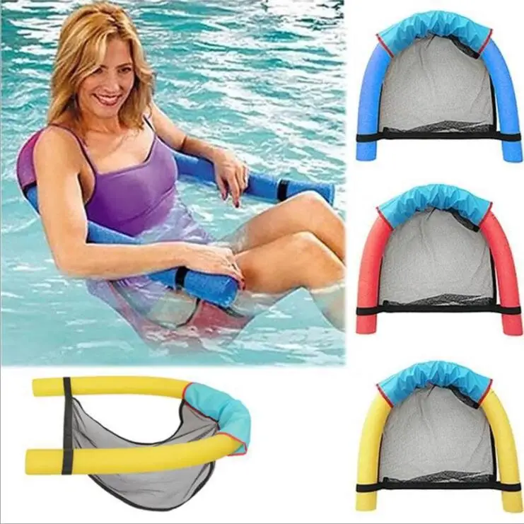 

1PC Polyester Floating Pool Noodle Net Sling Mesh Float Chair Net For Swimming Pool Party Kids Adult Bed Seat Water Relaxation