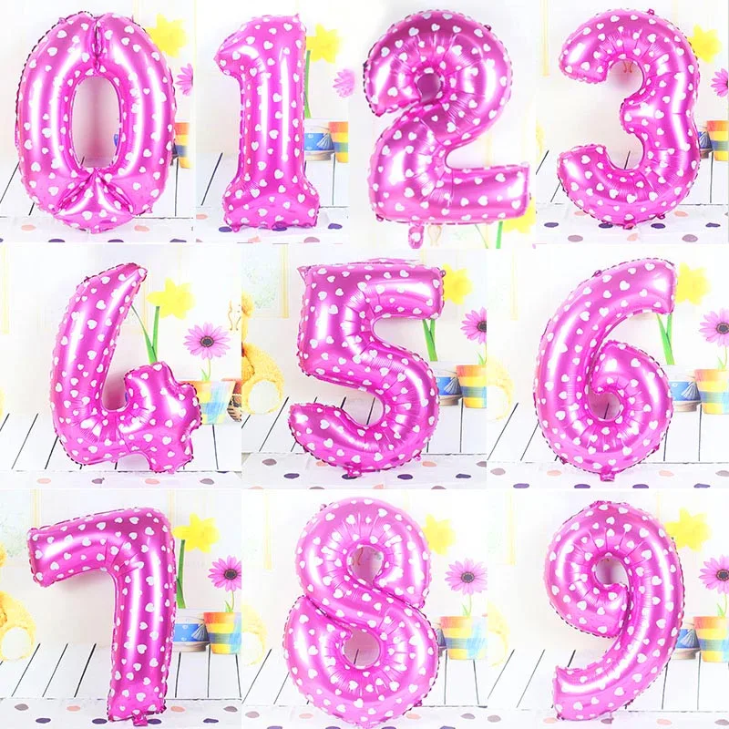 32 дюйма номер шары цифры, цвет золотистый, серебристый, голубой, розовый цифры воздушные праздничные воздушные шары большой шар вечерние пользу Детский наряд для дня Рождения воздушный шар