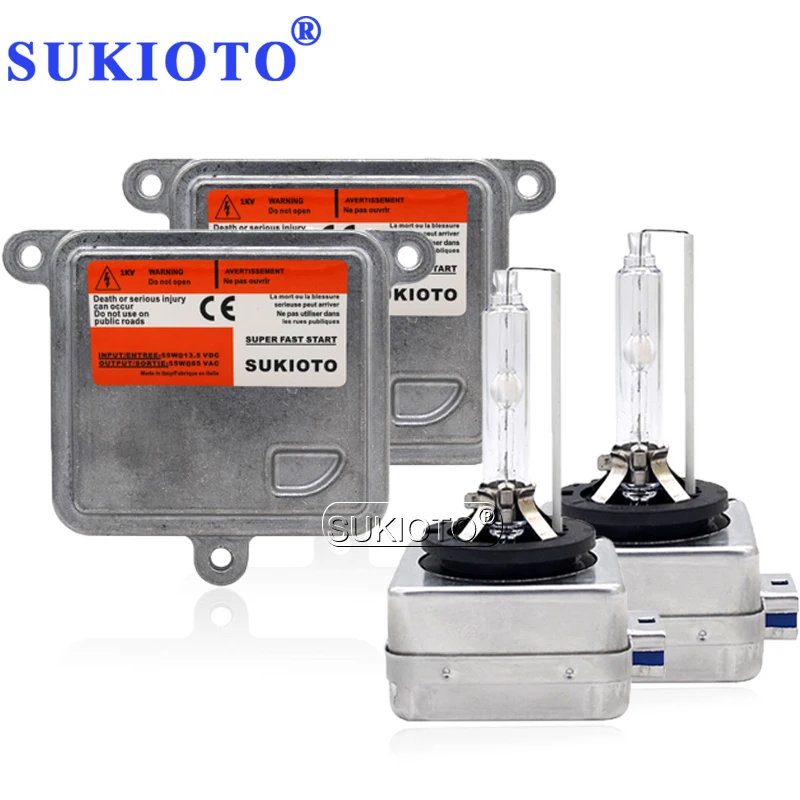 SUKIOTO OEM D1S 55W балласт комплект ксенон D3S D8S ксенон балласт воспламенитель D1s 4300K 5000K 6000K 8000K Автомобильные фары