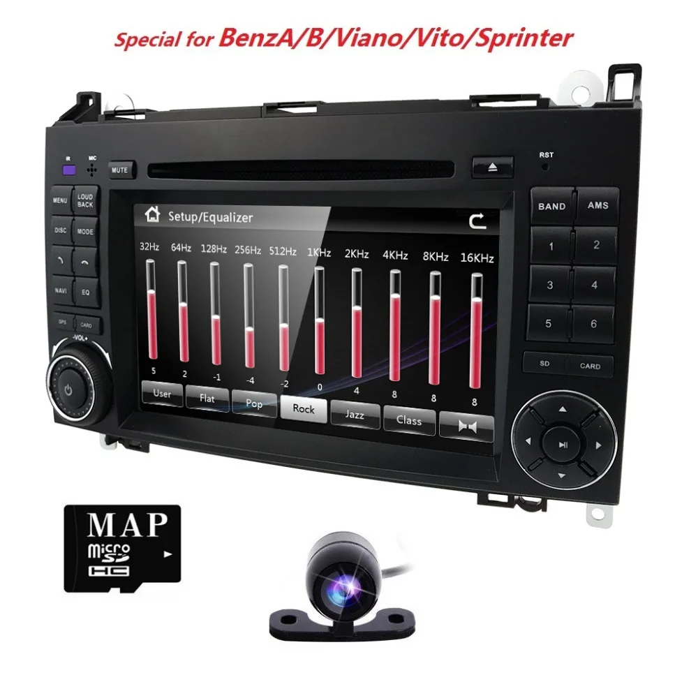 2 din стерео автомобиль DVD плеер для Mercedes Vito W639 Sprinter Viano B200 B-class 2006-2014 W169 W245 B170 W209GPS