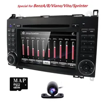 2 din стерео автомобиль DVD плеер для Mercedes Vito W639 Sprinter Viano B200 B-class 2006-2014 W169 W245 B170 W209GPS Авторадио BT