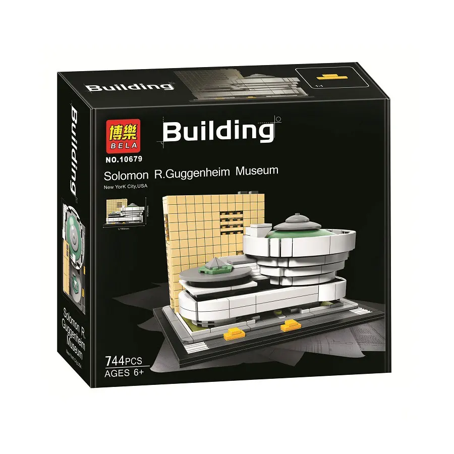 

Bela Architecture Solomon R. Guggenheim Museum Building Kit Compatible Legoings 21035 Building Toys Blocks Set(744 Piece)