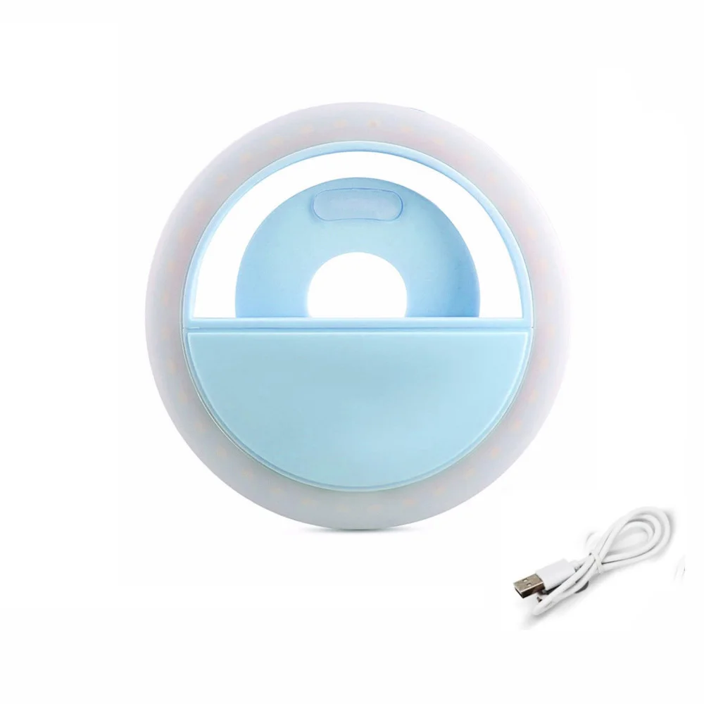 

USB charge LED Selfie Ring Light for iPhone Supplementary Lighting Night Darkness Selfie Enhancing for phone Fill Light