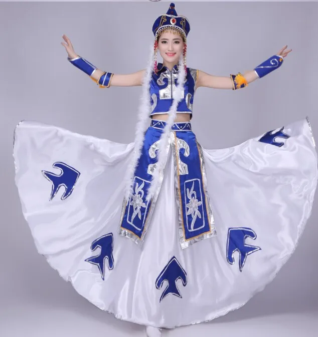 Монгольская одежда для сценического представления, одежда для женщин, монгольские танцы, костюмы