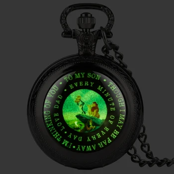 

Kids Pocket Watch Lion King Pattern Pocket Watch Quartz Necklace Pendant Watch Precious Link Chain Women Clock Relogio De Bolso