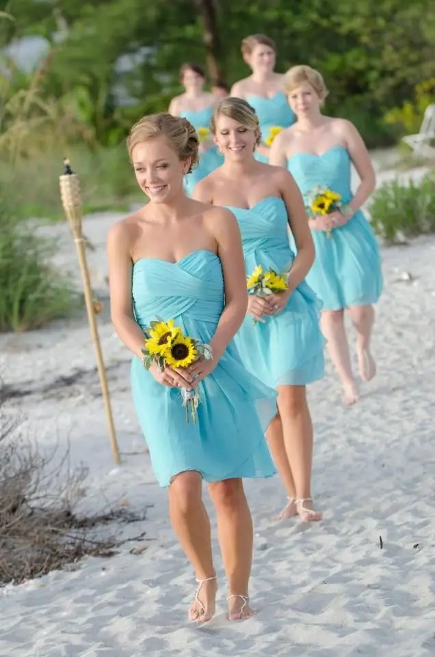 2015 Theme Beach Wedding Party Short Bridesmaids Dress Strapless Summer  Dress For Bridesmaid Purple Coal Turquoise Plus Size|dress stretch|dress to  wear to fall weddingdress up christmas party - AliExpress