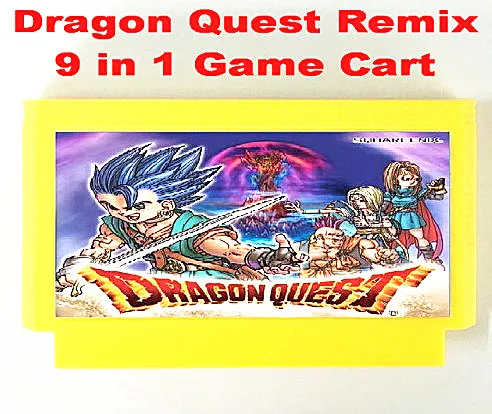 

THE DRAGON WARRIOR REMIX 9 in 1 Game Cartridge for 8 BIT game cartridge 60pins game cartridge