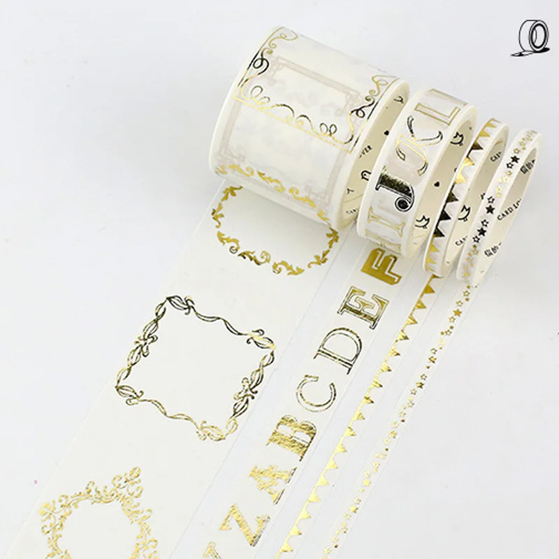 

5-40mm*5-7m Bronzing Zakka washi tape DIY decorative scrapbooking sticker planner masking adhesive tape label school supplies
