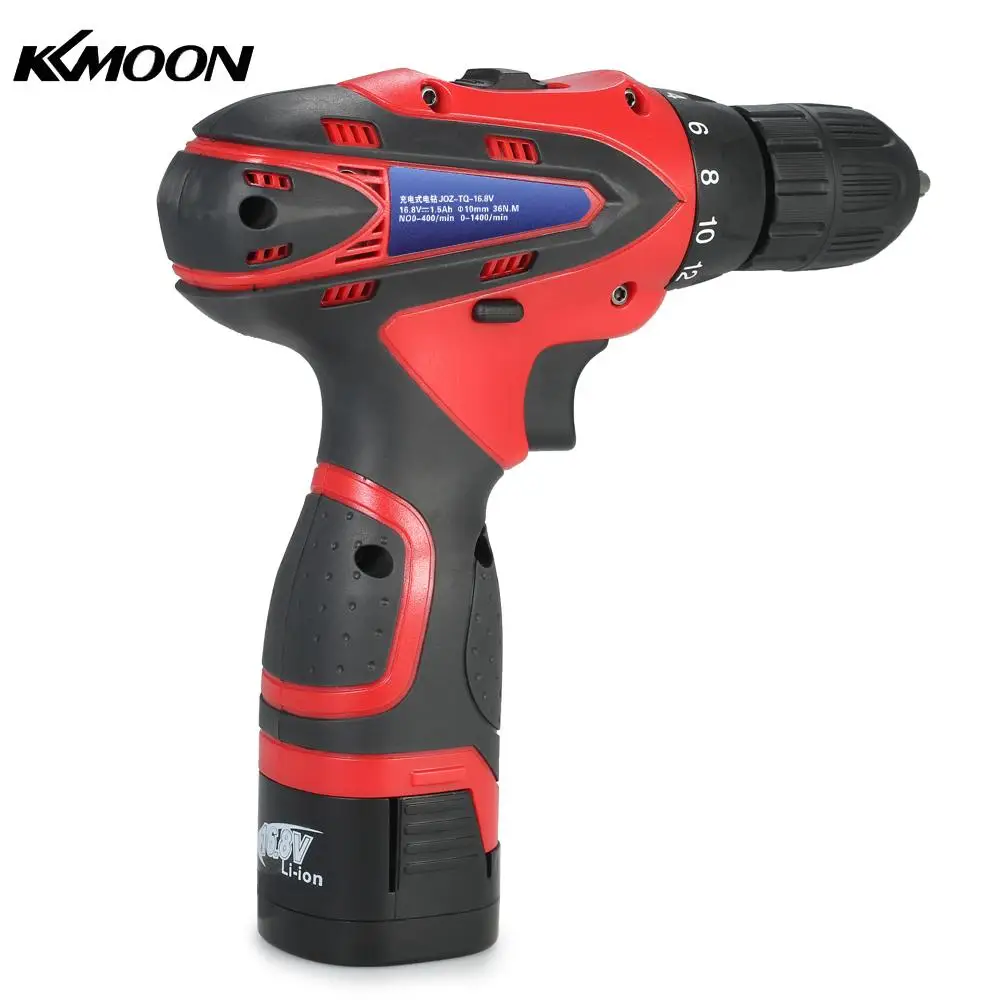 KKmoon Multi-functional Electric drill 16.8V Two-speed Cordless Drill UK/EU/US Rechargeable Screwdriver with LED Light | Инструменты