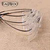 Pure Titanium Eyeglasses Rimless flexible Optical Frame Prescription Spectacle Frameless Glasses Eye glasses 010 Line Temple ► Photo 1/6