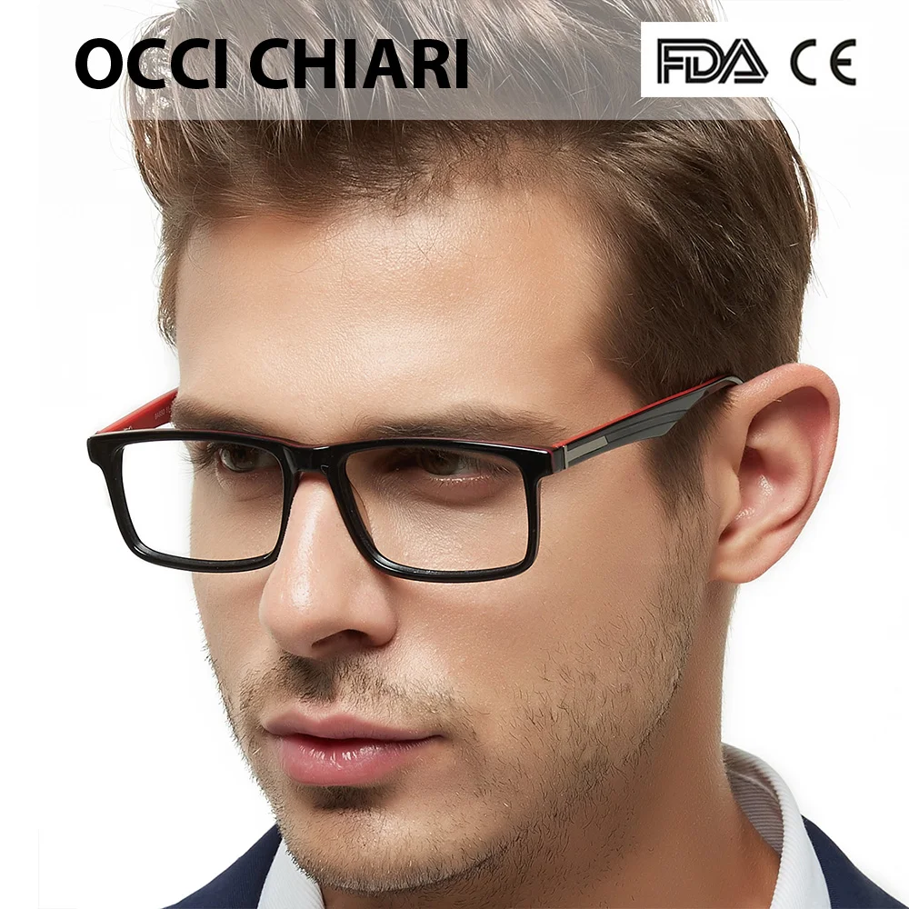 Desacuerdo nudo El hotel OCCI CHIARI-Montura de gafas para hombre, lentes transparentes de acetato,  gafas graduadas para miopía, W-CAPUA _ - AliExpress Mobile