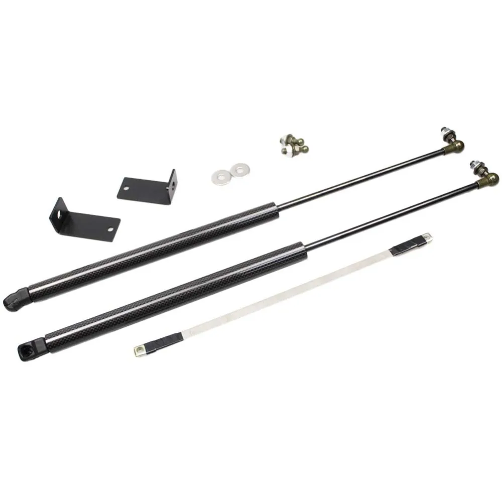 2x Auto Bonnet Hood Carbon Fiber Modify Gas Struts Lift Support Shock Damper for Ford for HONDA CRV CR-V 2012-2014 2015 2016