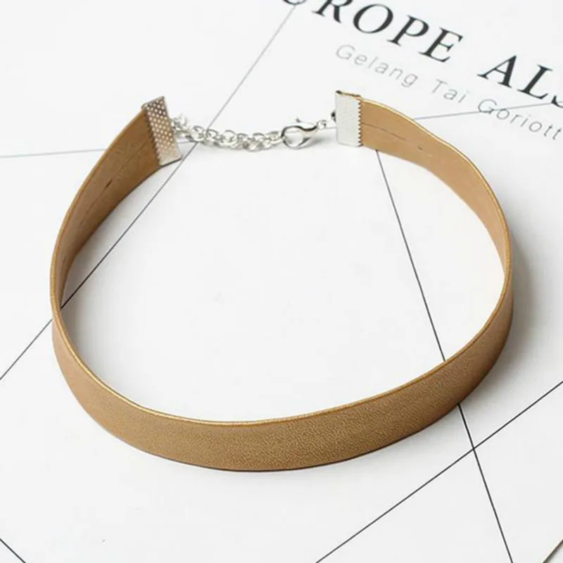 Женское кожаное ожерелье чокер готическое розового цвета 2020|gothic choker necklace|gothic