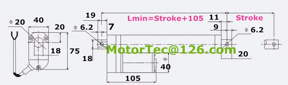 linear actutor drawing
