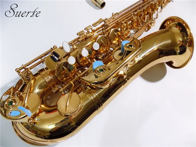 C мелодия саксофон духовые инструменты Sax золотой лак с чехлом и мундштуком