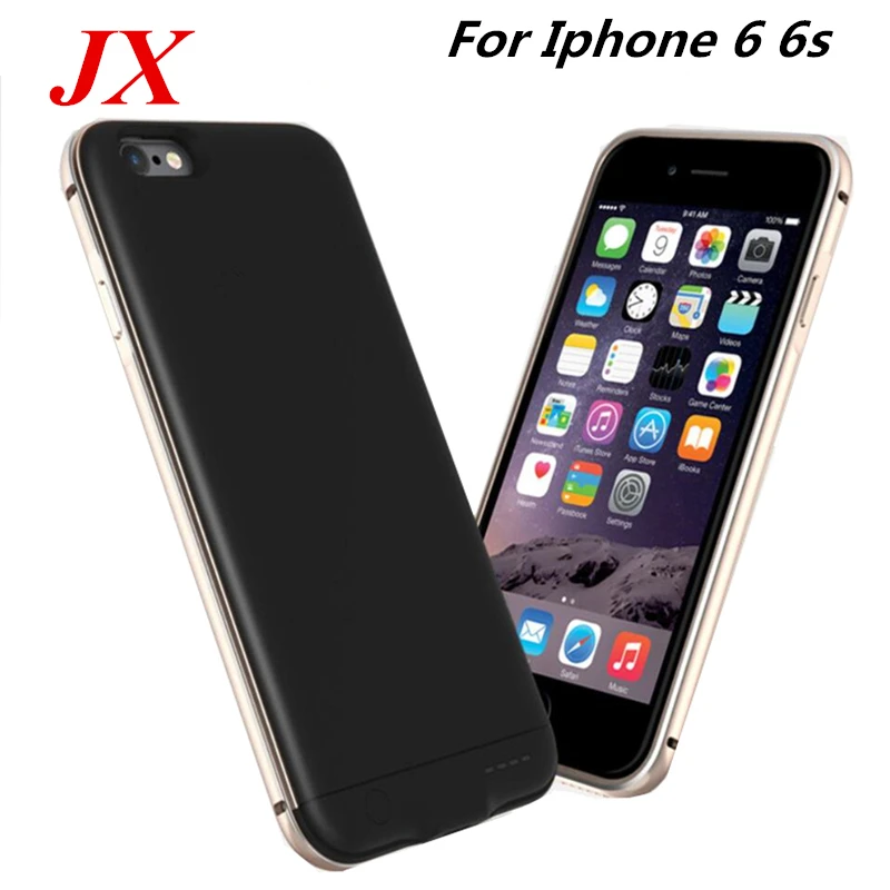 Koop Voor iPhone 6 s Batterij Case 2300 mah Metalen Frame Slim Charger Case Smart Telefoon Cover Power Bank Voor iPhone 6 6 s Batterij Case