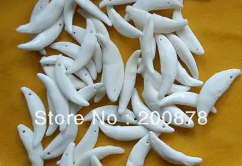 

TBP5842 Tibetan wolf tooth amulet pendant 40-43mm White Wolf Teeth good for lovers couple 100pcs lot