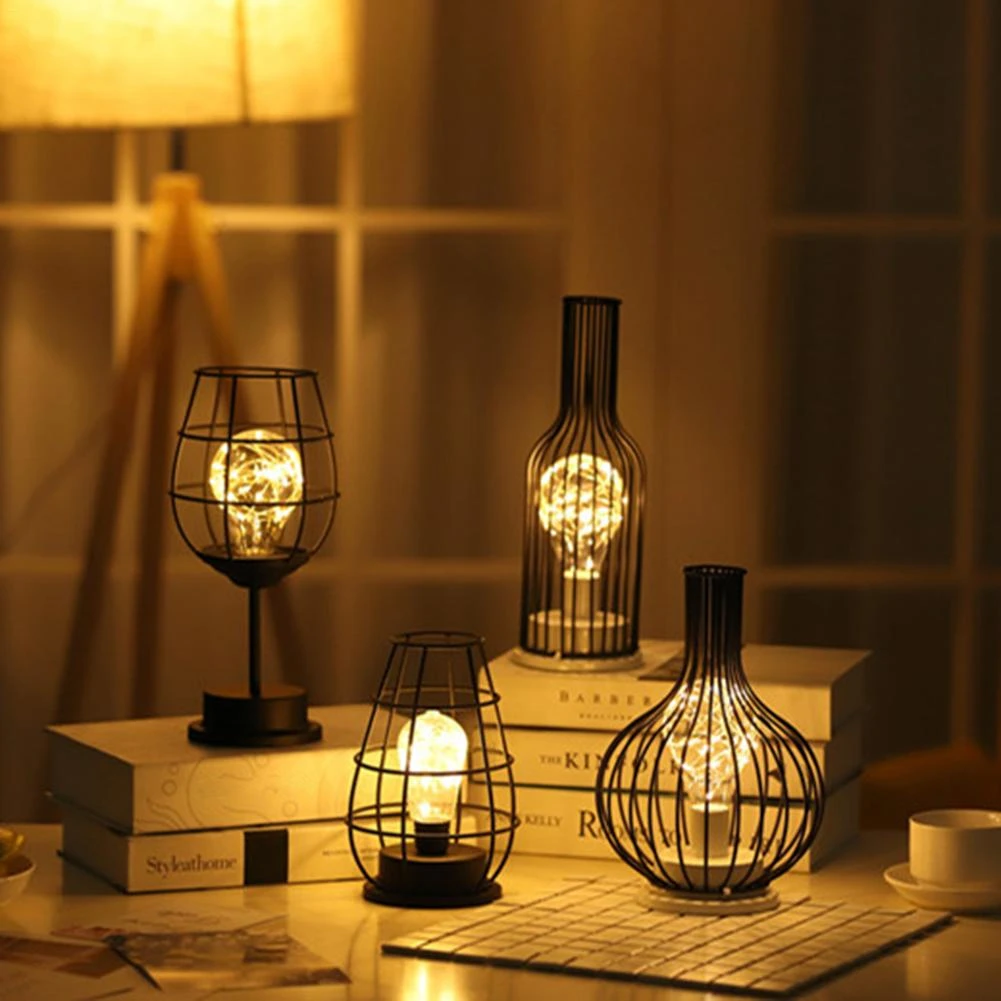 copper wire table lamp
