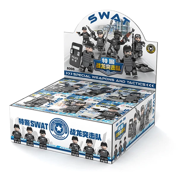 New LegoINGlys Military SWAT City Police Minifigure Modern Commando Special Forces Weapons Building Blocks Mini Figures Toys