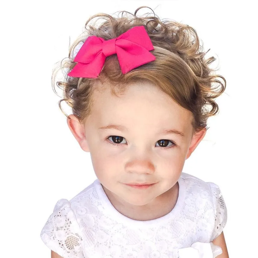 1PC Colorful Little Girl Hair Rope Ribbon Bows Elastic Hair Rubber Bands Kids Ponytail Holder