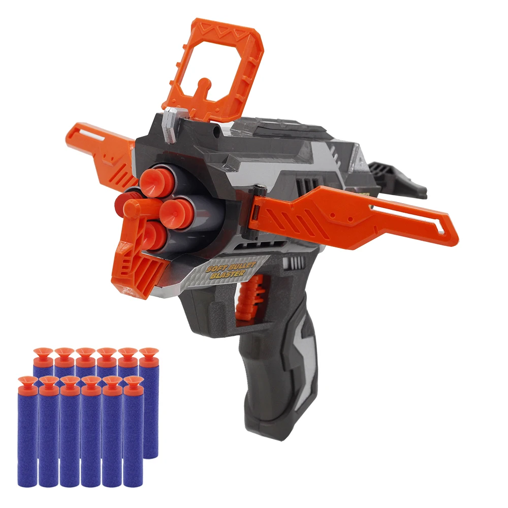 

2019 New Arrival Rotate Barrel Manual Soft Bullet Gun Suit for Nerf Bullets Toy Pistol Gun Dart Blaster Toy Gun for Children