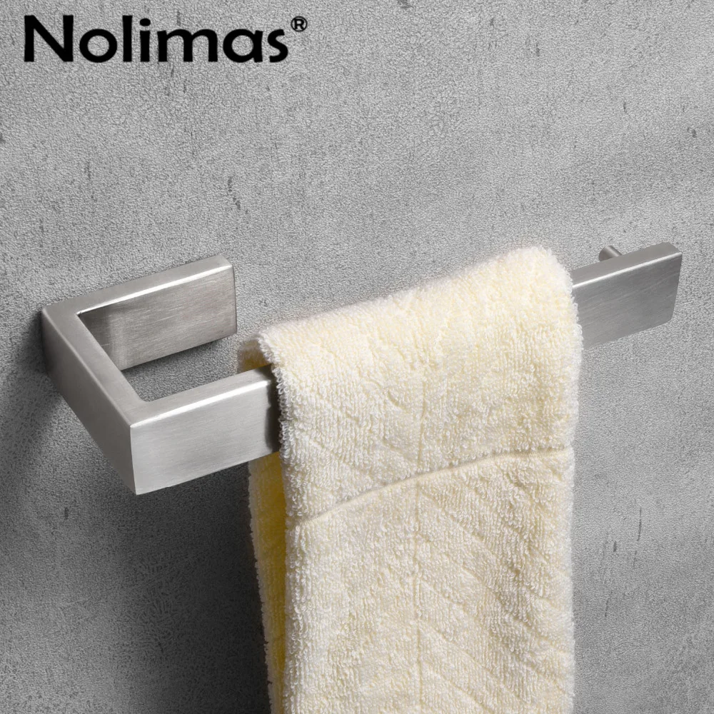 Us 13 94 39 Off Sus 304 Stainless Steel Towel Single Ring Square Rack Brushed Nickel Bathroom Wall Mounted Holder In Bars Us 13 94 39 Off Sus 304 Stainless Steel Towel Single Ring Square Rack Brushed Nickel Bathroom Wall Mounted Holder In Bars