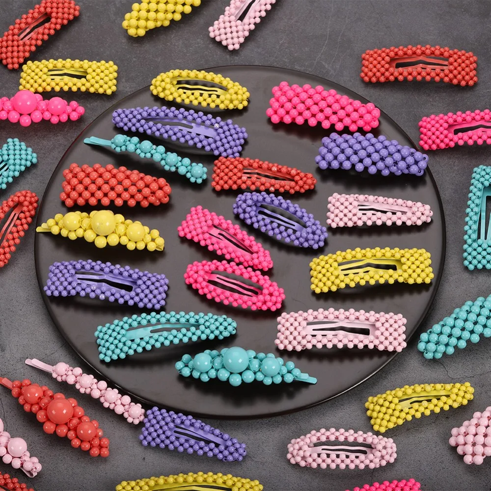 

Best lady 2019 New Trendy Boho Party Hair Pins for Women Colorful Korean Hair Jewelry Ethnic Barrette Wedding Hair Accessories