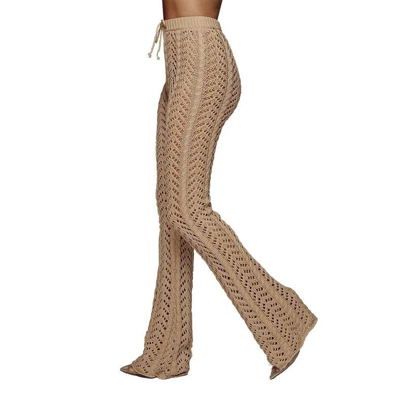 Calça de Praia Saída de Crochê Maiô de 2021 Iasky Calças Femininas Longas 11 High Quality Moda Feminina