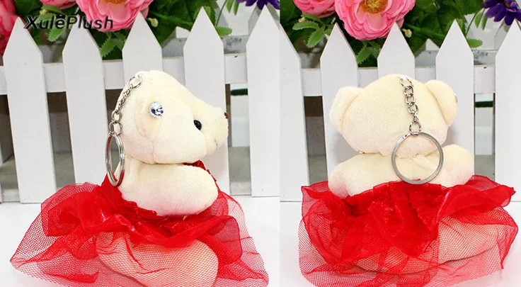 5 цветов-свадебный подарок медведь плюшевые игрушки, чучело Медведь Букет украшение цветок медведь плюшевая кукла игрушка