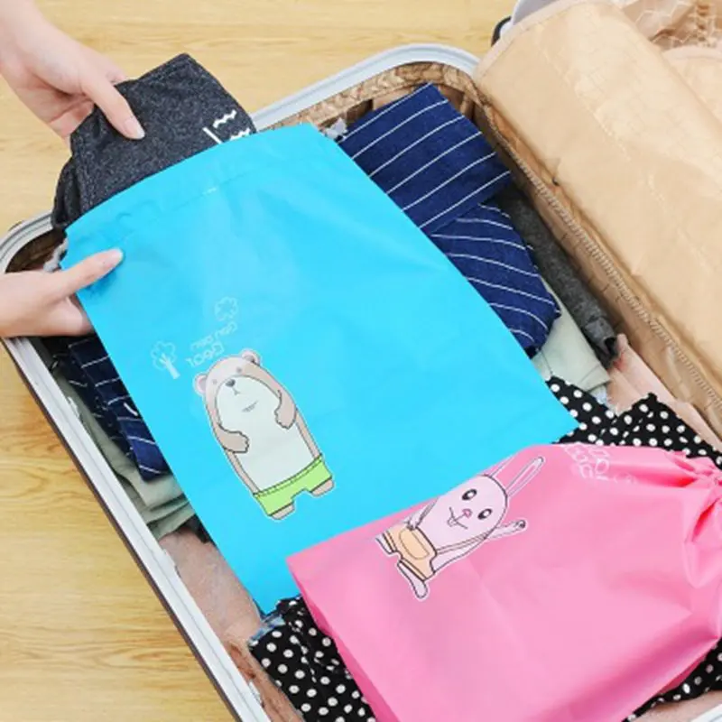 

Cartoon Animal Bear Drawstring Pouch Women Cosmetic Bag Travel Makeup Bag MakeupWash Kit Toiletry Organizer Holder Beauty Case